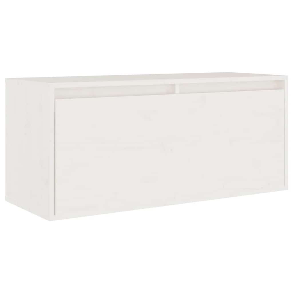 vidaXL Meubles TV 6 pcs Blanc Bois de pin massif