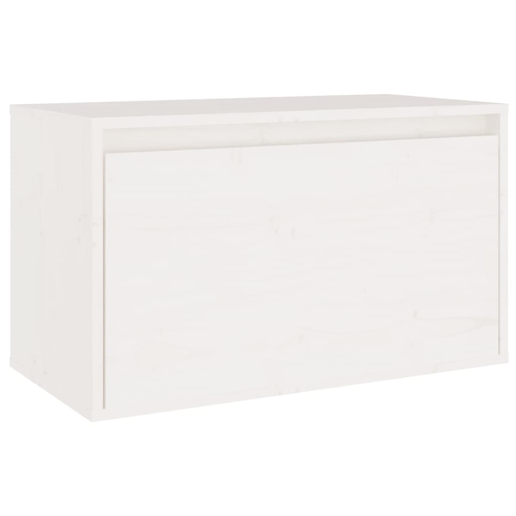 vidaXL Meubles TV 3 pcs Blanc Bois de pin massif