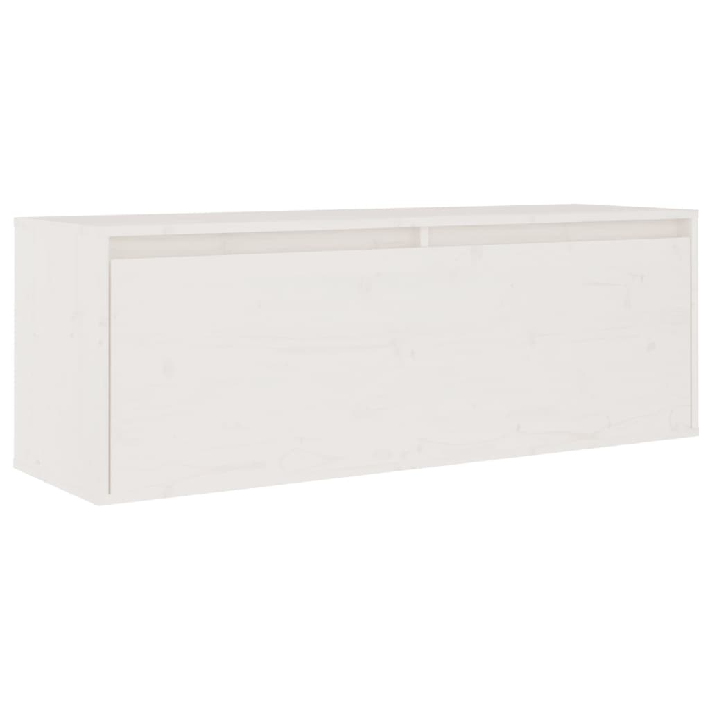 vidaXL Meubles TV 3 pcs Blanc Bois de pin massif