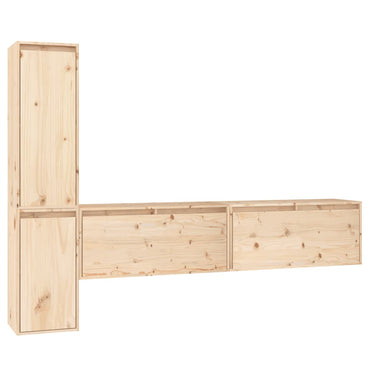 vidaXL Meubles TV 4 pcs Bois de pin massif