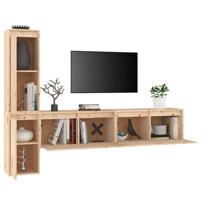 vidaXL Meubles TV 4 pcs Bois de pin massif