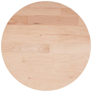 vidaXL Plateau de table rond Ø 50 x 1,5 cm, bois de chêne massif non traité
