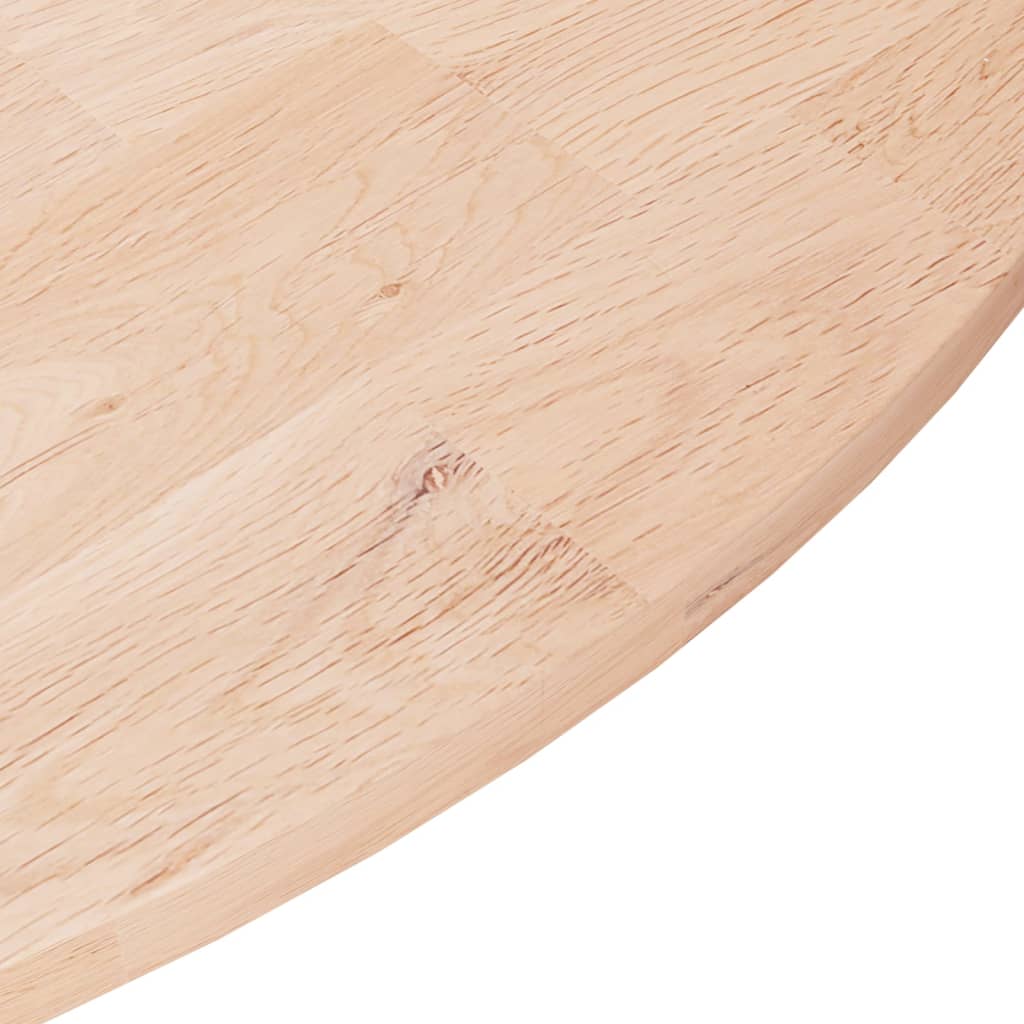 vidaXL Plateau de table rond Ø80x1,5 cm Bois de chêne massif non traité