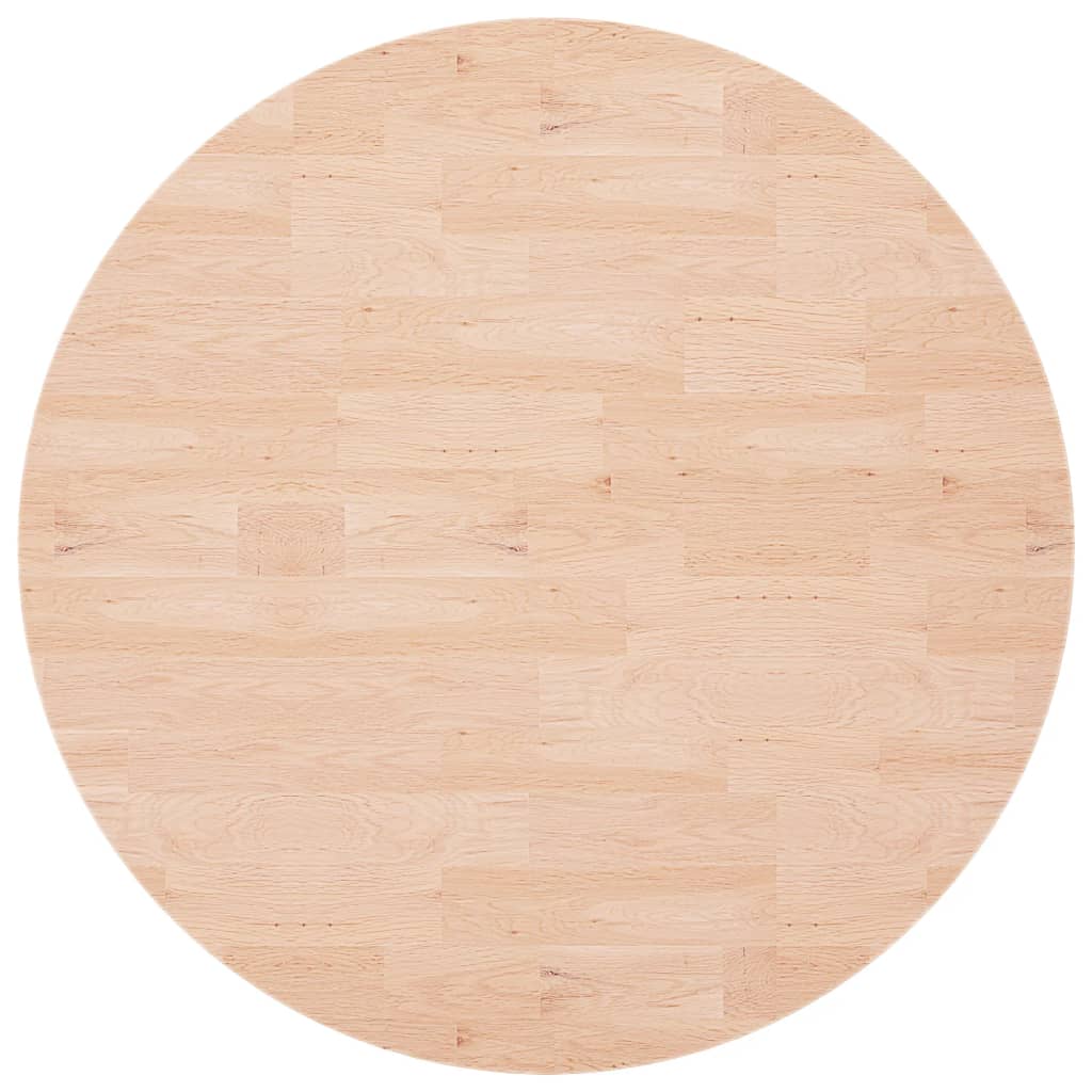 vidaXL Plateau de table rond Ø90x1,5 cm Bois de chêne massif non traité
