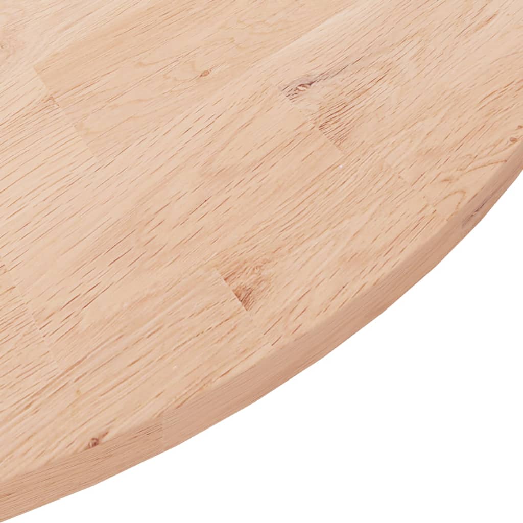 vidaXL Plateau de table rond Ø90x1,5 cm Bois de chêne massif non traité