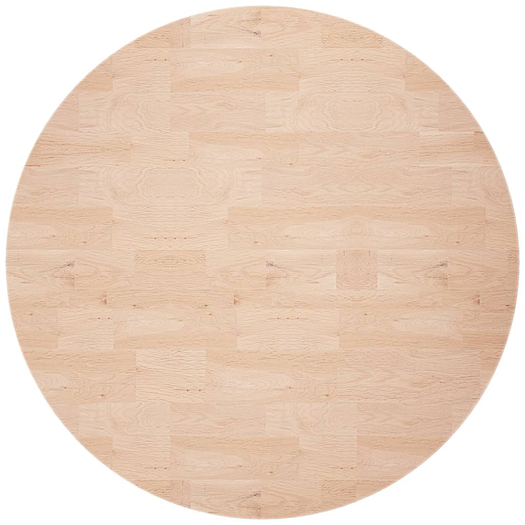 vidaXL Plateau de table rond Ø 60 x 2,5 cm en chêne massif brut