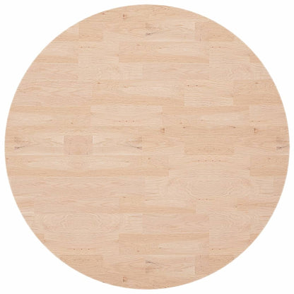 vidaXL Plateau de table rond Ø90x2,5 cm Bois de chêne massif non traité