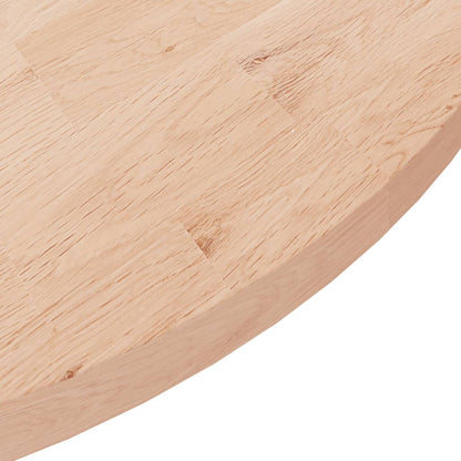 vidaXL Plateau de table rond Ø90x2,5 cm Bois de chêne massif non traité
