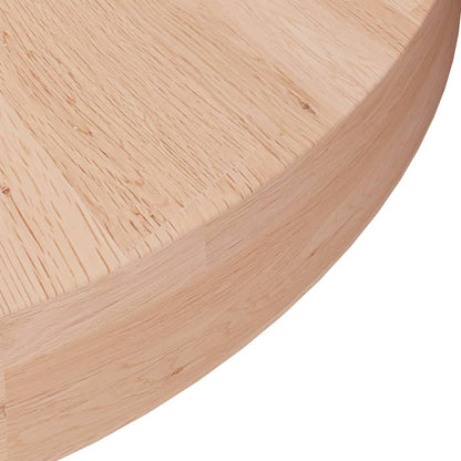 vidaXL Plateau de table rond Ø40x4 cm Bois de chêne massif non traité