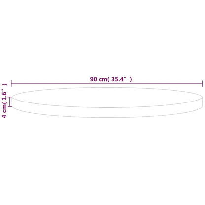 vidaXL Plateau de table rond Ø90x4 cm Bois de chêne massif non traité