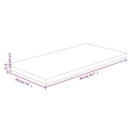 vidaXL Étagère 40x20x1,5 cm en bois de chêne massif non traité