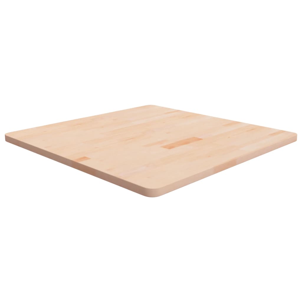 vidaXL Tischplatte Quadratisch 80x80x2,5 cm Eichenholz Unbehandelt