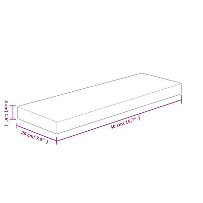 vidaXL Étagère murale 40x20x4 cm en chêne massif non traité