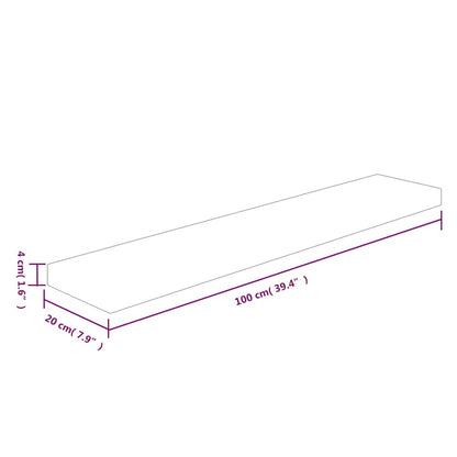vidaXL Étagère murale 100x20x4 cm Bois de chêne massif non traité