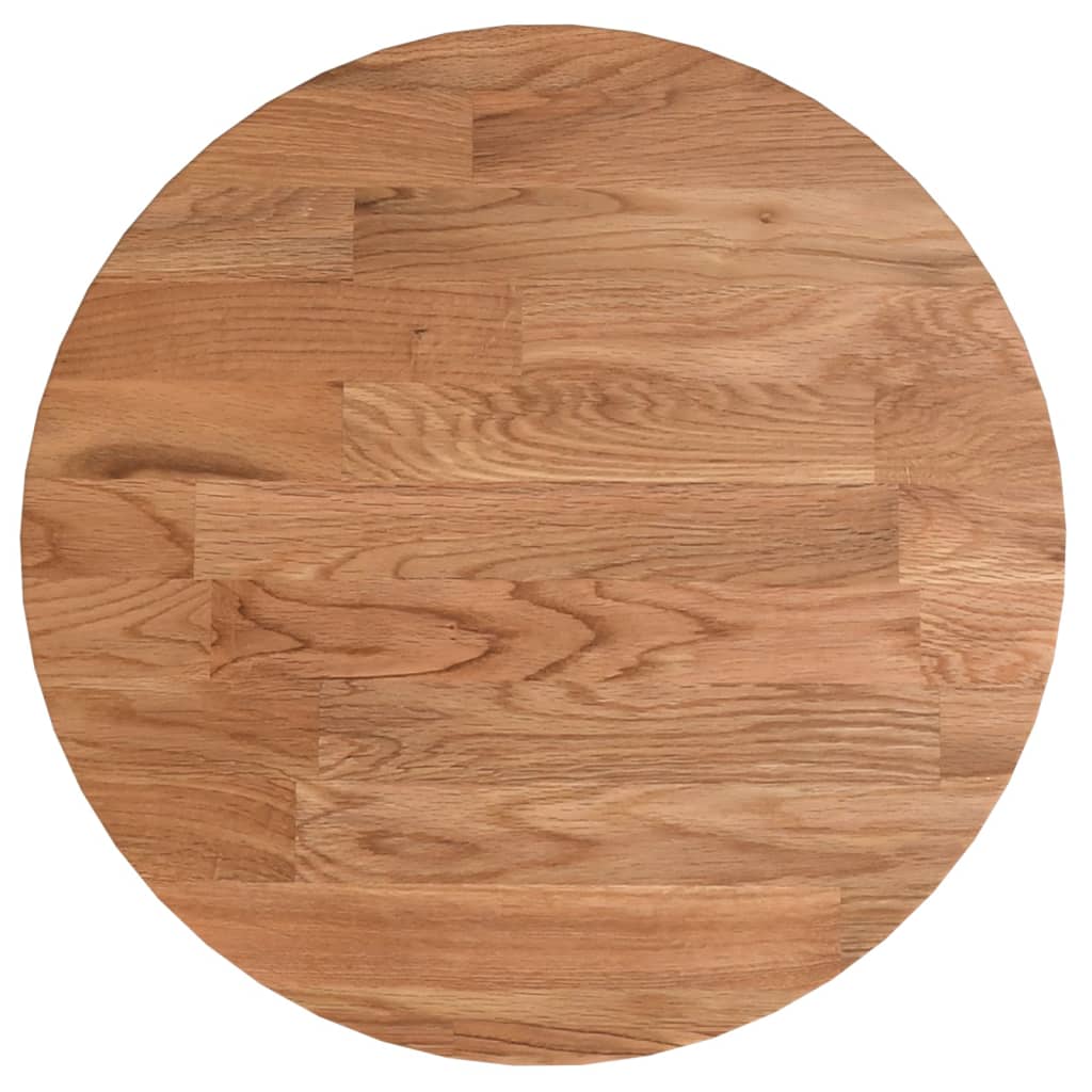 vidaXL Plateau de table rond bois de chêne traité marron clair Ø30x1,5 cm