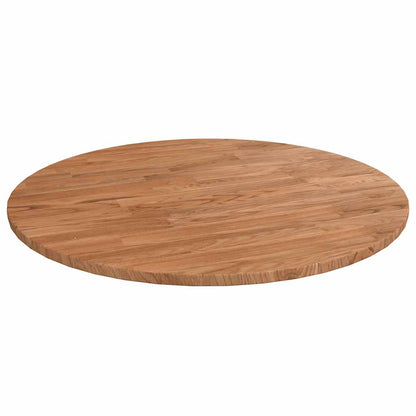 vidaXL Plateau de table rond Marron clair Ø50x1,5 cm Bois de chêne traité