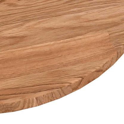vidaXL Plateau de table rond Marron clair Ø50x1,5 cm Bois de chêne traité