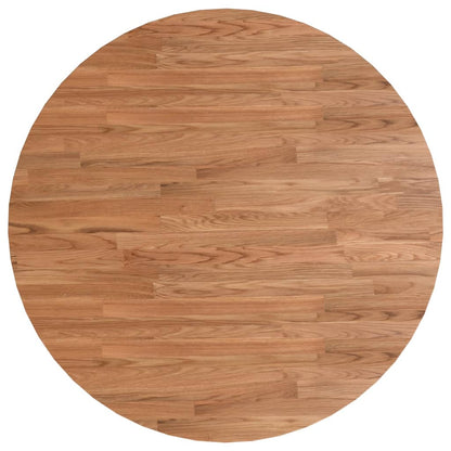 vidaXL Plateau de table rond Marron clair Ø70x1,5 cm Bois de chêne traité