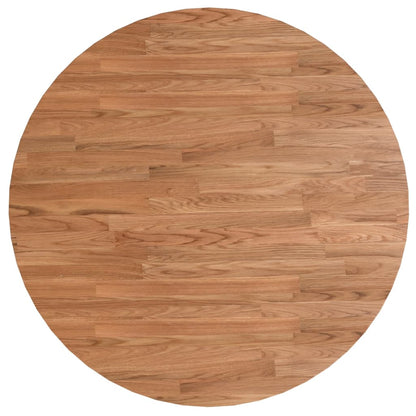 vidaXL Plateau de table rond bois de chêne traité marron clair Ø80x1,5 cm