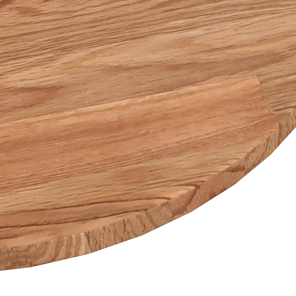 vidaXL Plateau de table rond bois de chêne traité marron clair Ø80x1,5 cm