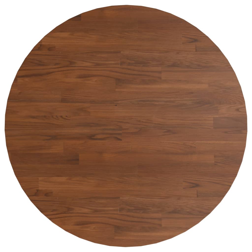 vidaXL Plateau de table rond marron foncé Ø50x1,5 cm en chêne traité