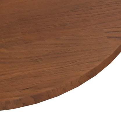 vidaXL Plateau de table rond marron foncé Ø50x1,5 cm en chêne traité