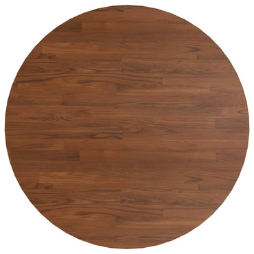 vidaXL Plateau de table rond marron foncé Ø90x1,5 cm en bois de chêne traité