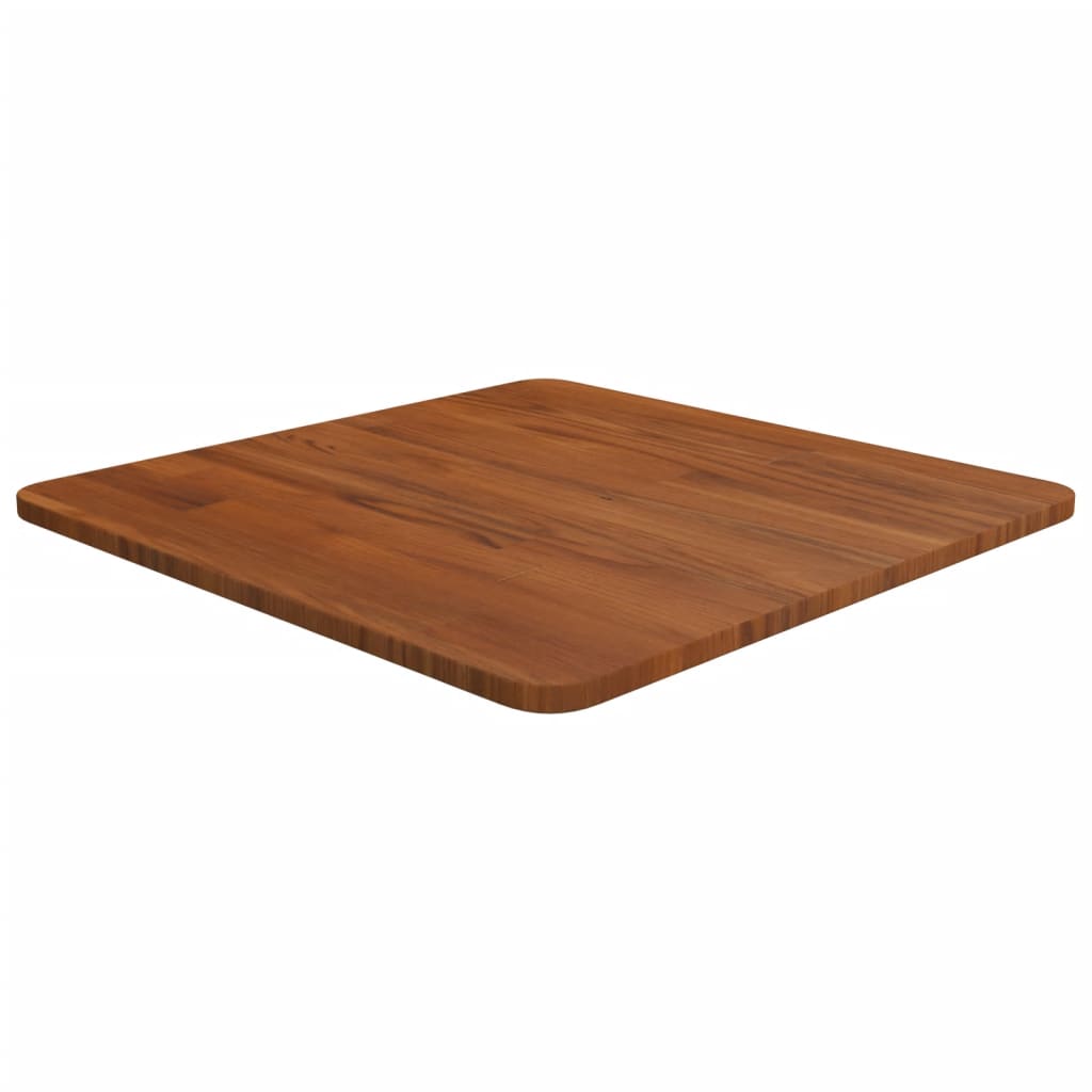 vidaXL Plateau de table carré Marron foncé 50x50x1,5cm Chêne Traité