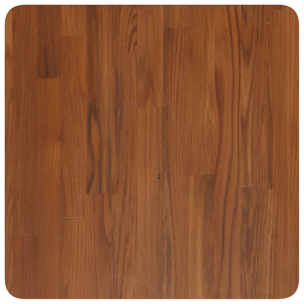 vidaXL Plateau de table carré Marron foncé 50x50x1,5cm Chêne Traité