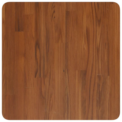 vidaXL Plateau de table carré Marron foncé 50x50x1,5cm Chêne Traité