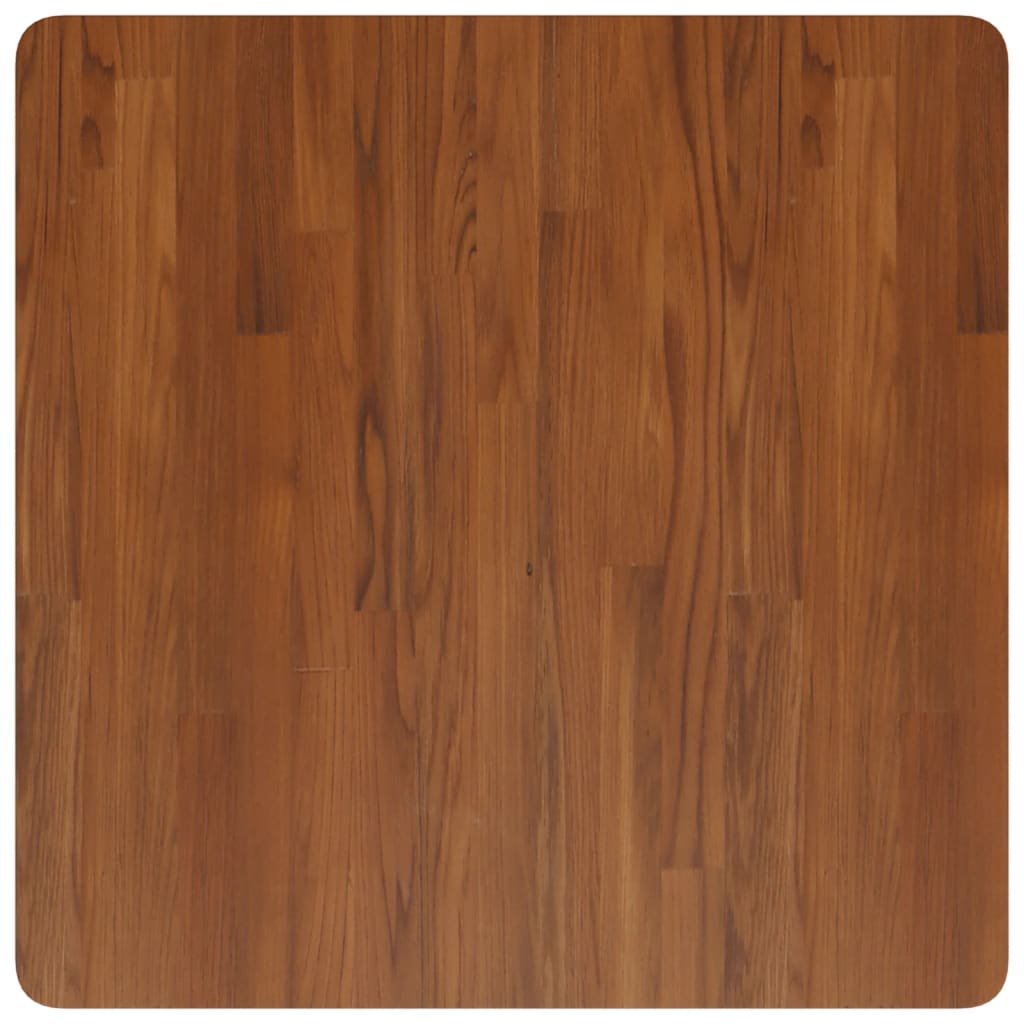 vidaXL Plateau de Table Carré Marron Foncé 70x70x1,5cm Chêne Traité