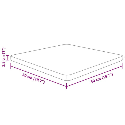vidaXL Plateau de table carré Chêne traité marron clair 50x50x2,5cm