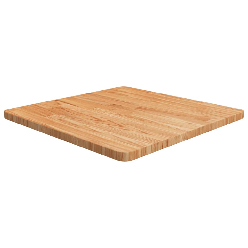 vidaXL Plateau de Table Carré Chêne Traité Marron Clair 60x60x2,5 cm