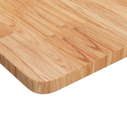 vidaXL Plateau de table carré chêne traité marron clair 80x80x2,5 cm