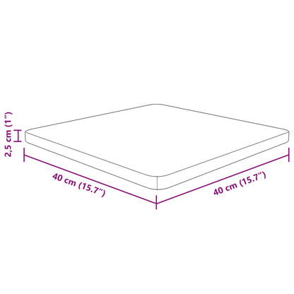 vidaXL Plateau de table carré Marron foncé 40x40x2,5cm Chêne traité