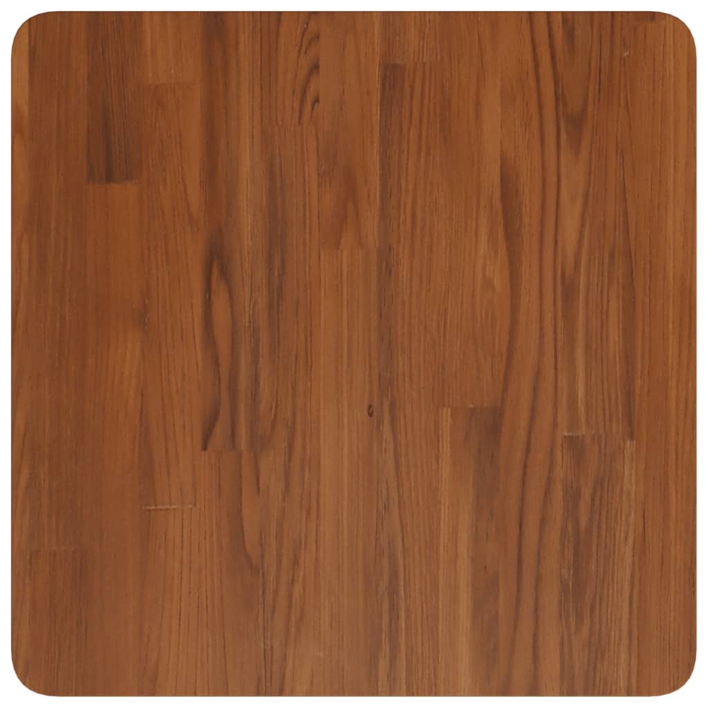 vidaXL Plateau de Table Carré Marron Foncé 50x50x2,5cm Chêne Traité