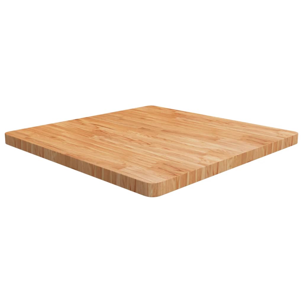 vidaXL Tischplatte Quadratisch Hellbraun 80x80x4cm Behandelte Eiche