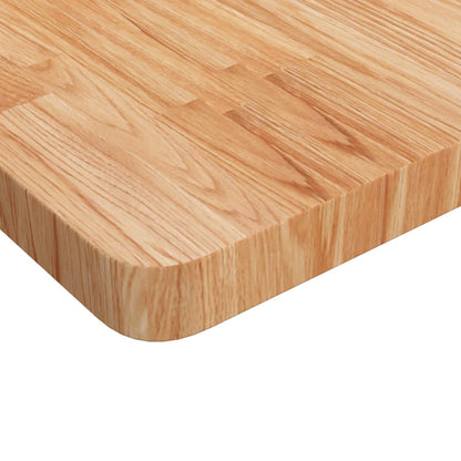 vidaXL Tischplatte Quadratisch Hellbraun 80x80x4cm Behandelte Eiche