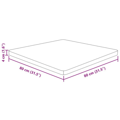 vidaXL Tischplatte Quadratisch Hellbraun 80x80x4cm Behandelte Eiche