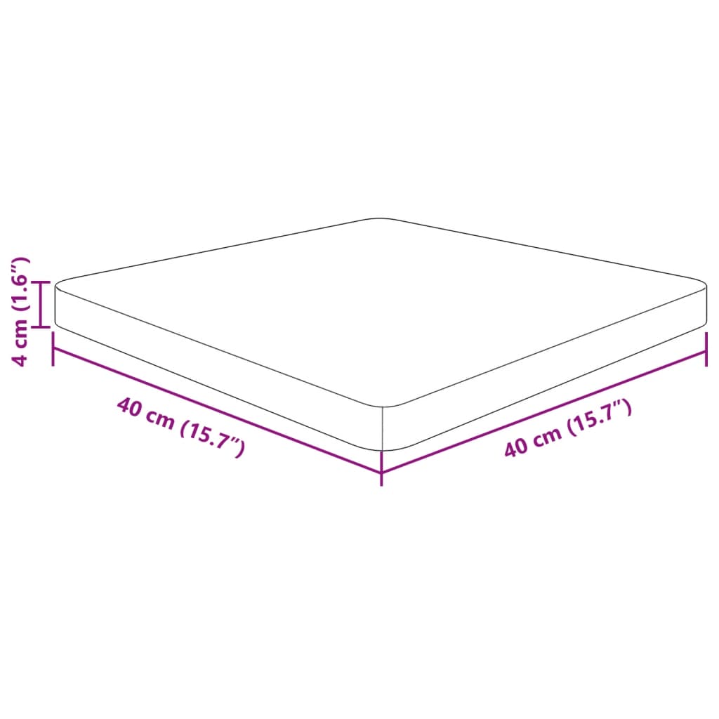vidaXL Plateau de table carré marron foncé 40x40x4 cm en chêne traité