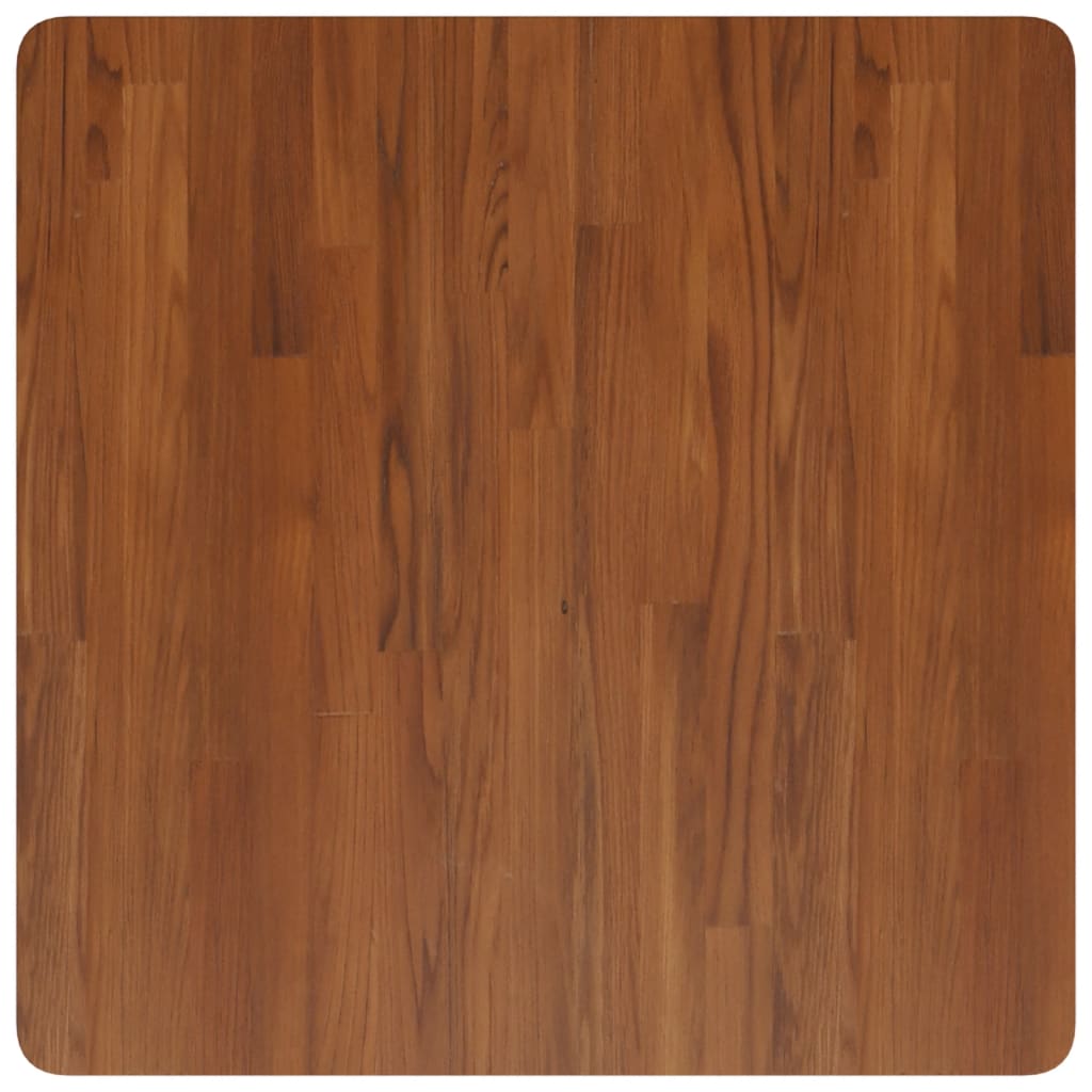 vidaXL Plateau de table carré Chêne traité Marron foncé 70x70x4cm
