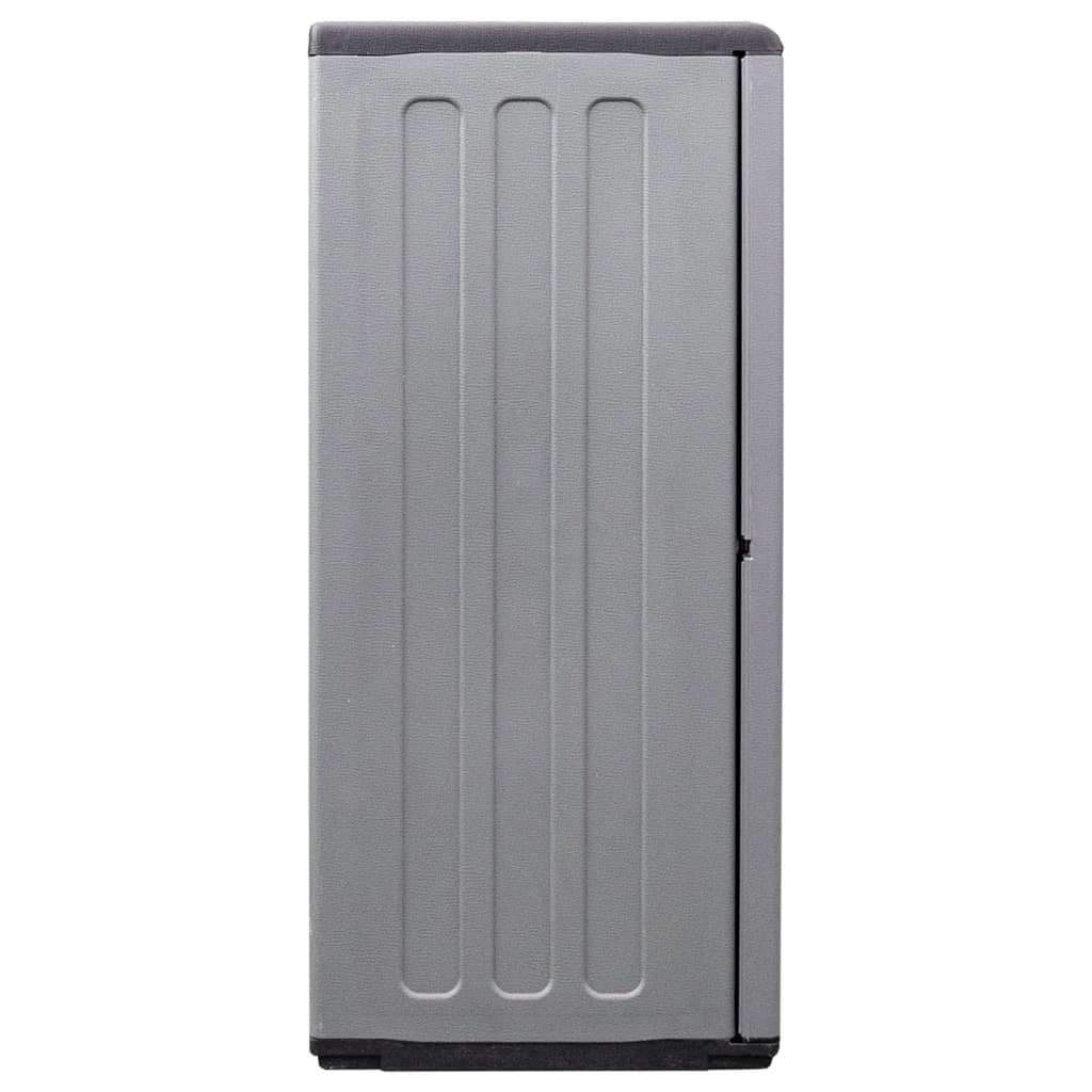 vidaXL Armoire de rangement de jardin Gris Noir 68x37x84 cm PP