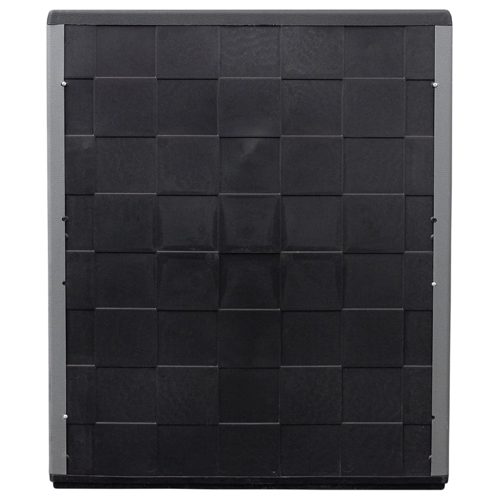 vidaXL Armoire de rangement de jardin Gris Noir 68x37x84 cm PP
