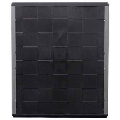 vidaXL Armoire de rangement de jardin Gris Noir 68x37x84 cm PP