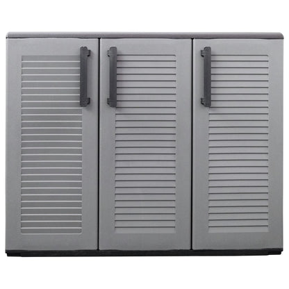 vidaXL Armoire de jardin gris et noir 102x37x84 cm PP