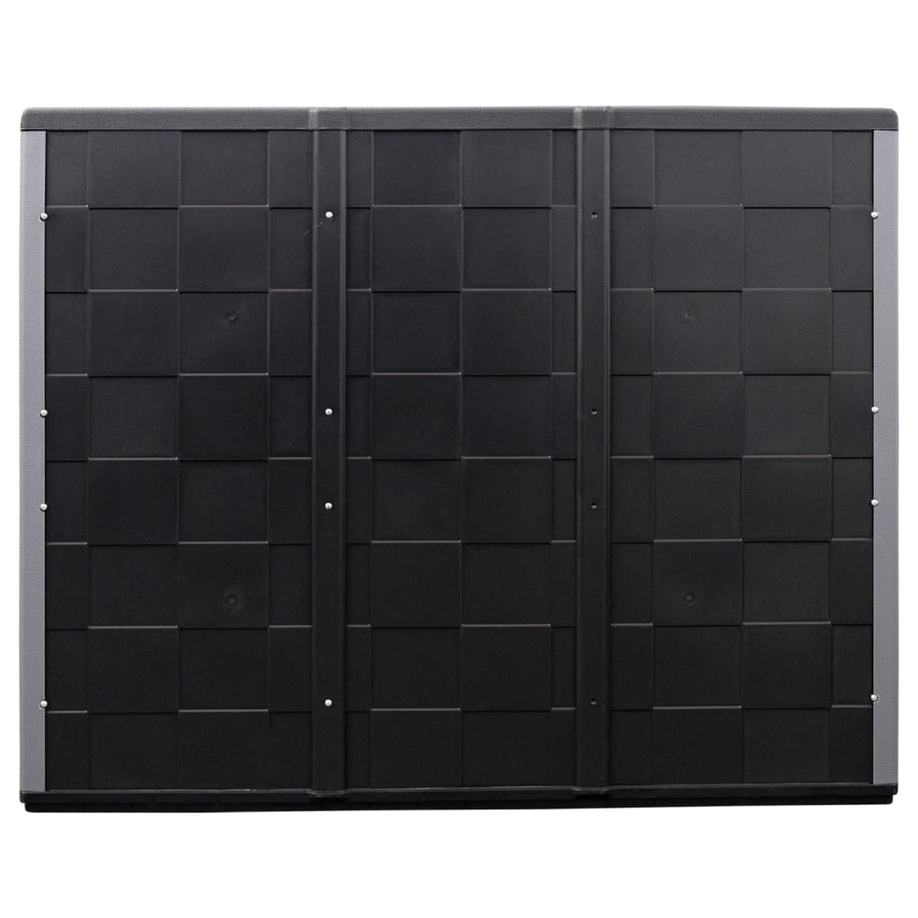 vidaXL Armoire de jardin gris et noir 102x37x84 cm PP