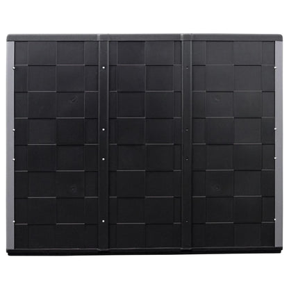 vidaXL Armoire de jardin gris et noir 102x37x84 cm PP