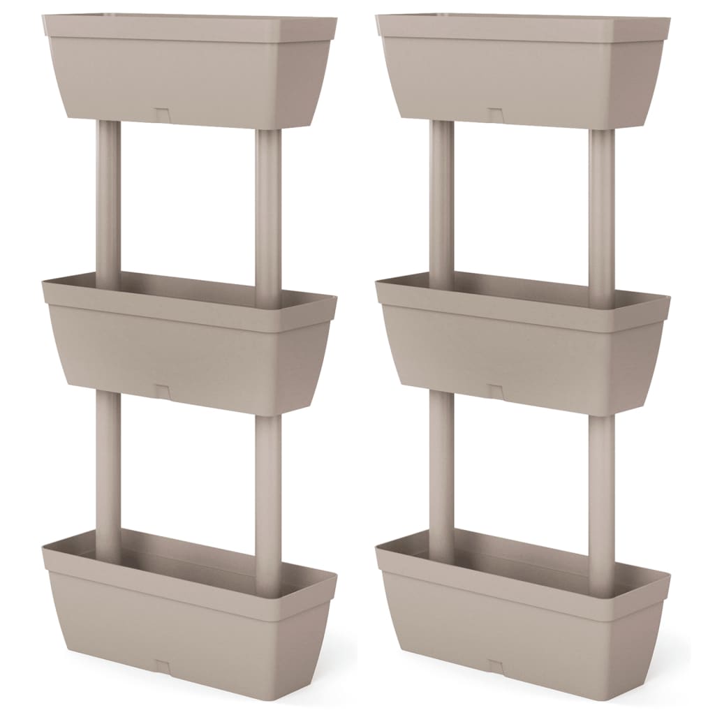vidaXL Pflanzkübel 6-tlg. 100 cm Taupe