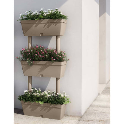 vidaXL Pflanzkübel 6-tlg. 100 cm Taupe