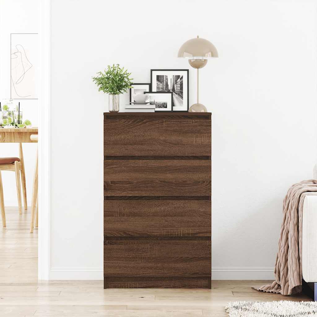 vidaXL Sideboard Braun Eichen-Optik 60x35x98,5 cm Holzwerkstoff